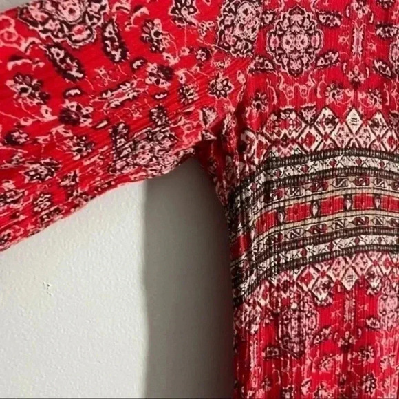 Melange red printed dress made in India XS - Picture 3 of 8